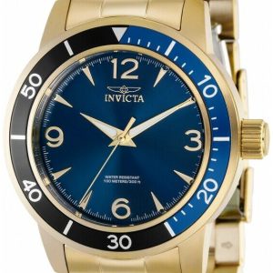 Invicta Herrklocka 38521 Specialty Blå/Gulguldtonat stål Ø45 mm