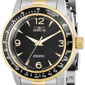 Invicta Herrklocka 38534 Specialty Svart/Gulguldtonat stål Ø45 mm