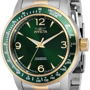 Invicta Herrklocka 38536 Specialty Grön/Gulguldtonat stål Ø45 mm