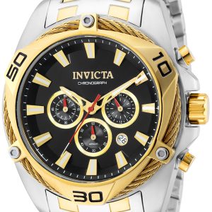 Invicta Herrklocka 38571 Bolt Svart/Gulguldtonat stål Ø50 mm