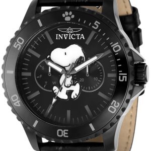 Invicta Herrklocka 38637 Character Svart/Läder Ø48 mm