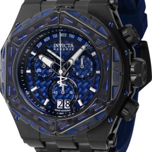 Invicta Herrklocka 38894 Carbon Hawk Blå/Plast Ø54.5 mm