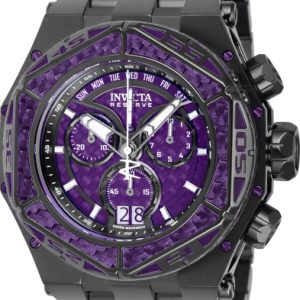 Invicta Herrklocka 38920 Carbon Hawk Lila/Stål Ø54.5 mm