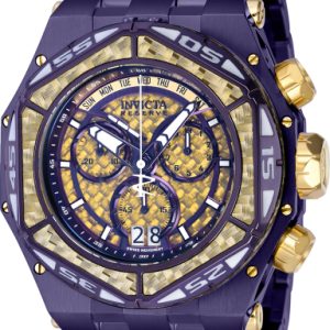 Invicta Herrklocka 38926 Carbon Hawk Lila/Stål Ø54.5 mm