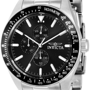 Invicta Herrklocka 38966 Aviator Svart/Stål Ø45 mm