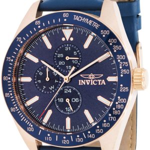 Invicta Herrklocka 38980 Aviator Blå/Läder Ø45 mm