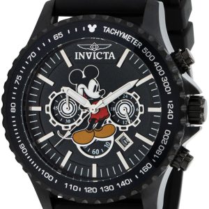 Invicta Herrklocka 39043 Disney Svart/Gummi Ø48 mm