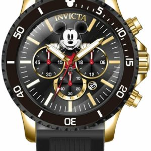 Invicta Herrklocka 39516 Disney Svart/Gummi Ø48 mm