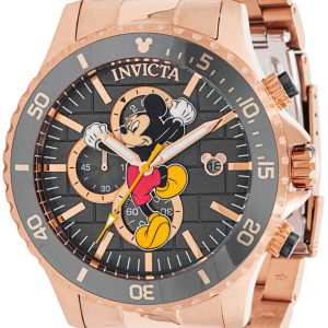 Invicta Herrklocka 39520 Disney Grå/Roséguldstonat stål Ø48 mm