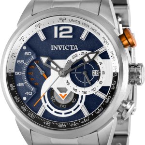 Invicta Herrklocka 39660 Aviator Blå/Gulguldtonat stål Ø46 mm