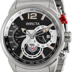 Invicta Herrklocka 39663 Aviator Svart/Stål Ø46 mm