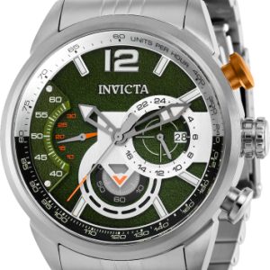 Invicta Herrklocka 39664 Aviator Grön/Stål Ø46 mm