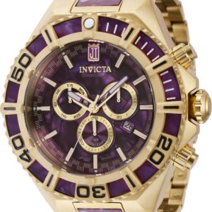 Invicta Herrklocka 40205 Jason Taylor Lila/Gulguldtonat stål Ø60 mm