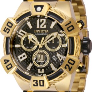 Invicta Herrklocka 40427 Jason Taylor Svart/Gulguldtonat stål Ø52 mm