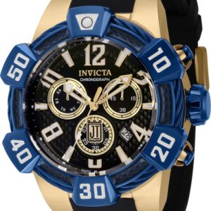 Invicta Herrklocka 40444 Jason Taylor Svart/Gulguldtonat stål Ø52 mm