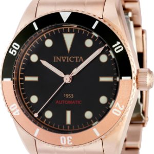 Invicta Herrklocka 40490 Pro Diver Svart/Roséguldstonat stål Ø40 mm