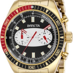 Invicta Herrklocka 40527 Speedway Svart/Gulguldtonat stål Ø43 mm