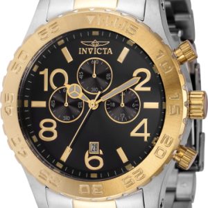 Invicta Herrklocka 40602 Specialty Svart/Gulguldtonat stål Ø50 mm