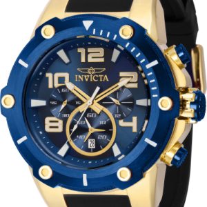 Invicta Herrklocka 40892 Speedway Blå/Gulguldtonat stål Ø51.5 mm