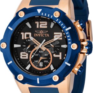 Invicta Herrklocka 40896 Speedway Svart/Gulguldtonat stål Ø51.5 mm