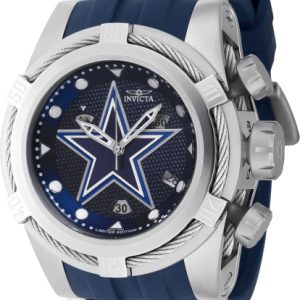 Invicta Herrklocka 41431 NFL Blå/Plast Ø53 mm