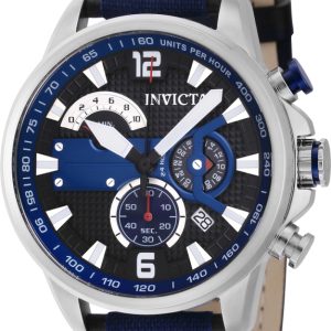 Invicta Herrklocka 41684 Aviator Blå/Läder Ø46 mm