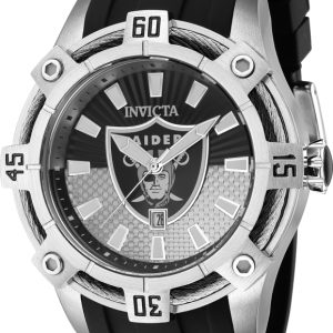 Invicta Herrklocka 42066 NFL Svart/Stål Ø40 mm