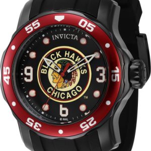 Invicta Herrklocka 42645 NHL Svart/Stål Ø48 mm