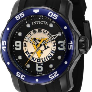 Invicta Herrklocka 42646 NHL Svart/Stål Ø48 mm