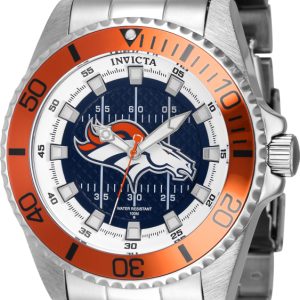 Invicta Herrklocka 43329 NFL Blå/Stål Ø52 mm