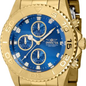 Invicta Herrklocka 43409 Pro Diver Blå/Gulguldtonat stål Ø43.5 mm