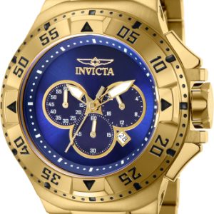 Invicta Herrklocka 43648 Excursion Blå/Gulguldtonat stål Ø50 mm