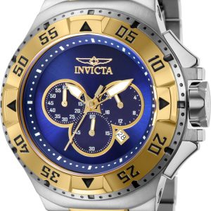 Invicta Herrklocka 43650 Excursion Blå/Gulguldtonat stål Ø50 mm