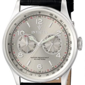 Invicta Herrklocka 6749 Vintage Silverfärgad/Läder Ø46 mm