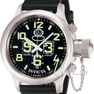 Invicta Herrklocka 7000 Russian Diver Svart/Läder Ø51.5 mm