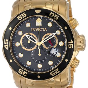 Invicta Herrklocka 80064 Pro Diver Grå/Gulguldtonat stål Ø48 mm