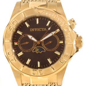 Invicta Herrklocka 80330 Pro Diver Brun/Gulguldtonat stål Ø44 mm