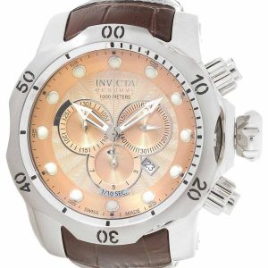 Invicta Herrklocka 80695 Venom Roséguldstonad/Läder Ø53 mm