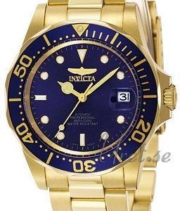 Invicta Herrklocka 8930 Pro Diver Blå/Gulguldtonat stål Ø40 mm