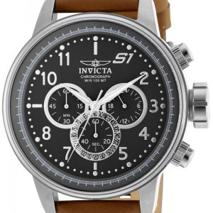 Invicta Herrklocka 90102 S1 Rally Grå/Läder Ø48 mm