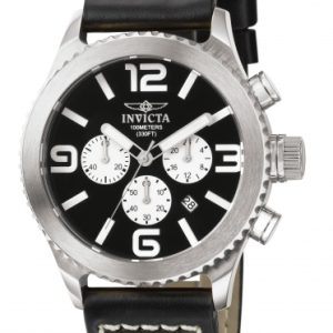 Invicta II Herrklocka 1427 Svart/Läder Ø46 mm