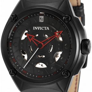 Invicta Jason Taylor Herrklocka 33213 Svart/Läder Ø46 mm