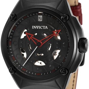 Invicta Jason Taylor Herrklocka 33214 Svart/Läder Ø46 mm