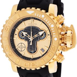 Invicta Marvel Damklocka 34928 Gulguldstonad/Gummi Ø46 mm