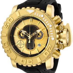 Invicta Marvel Herrklocka 26788 Gulguldstonad/Gummi Ø58 mm