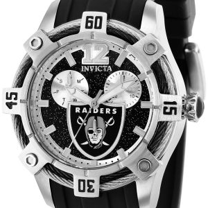 Invicta Nfl Damklocka 35793 Svart/Stål Ø40 mm