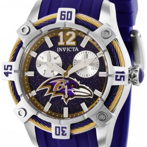 Invicta Nfl Damklocka 35798 Lila/Stål Ø40 mm