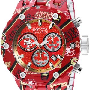 Invicta Nfl Herrklocka 35192 Röd/Stål Ø52 mm