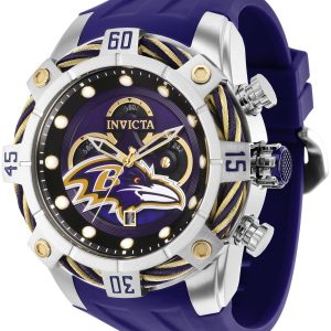 Invicta Nfl Herrklocka 35815 Lila/Gummi Ø52 mm