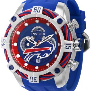 Invicta Nfl Herrklocka 35816 Blå/Gummi Ø52 mm